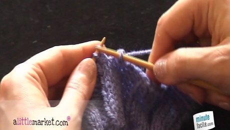 terminer un rang de tricot