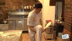 Le passe-passe sous les jambes pour les pizzaà¯olos