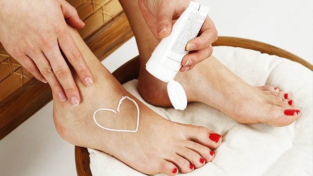 L'hydratation des pieds